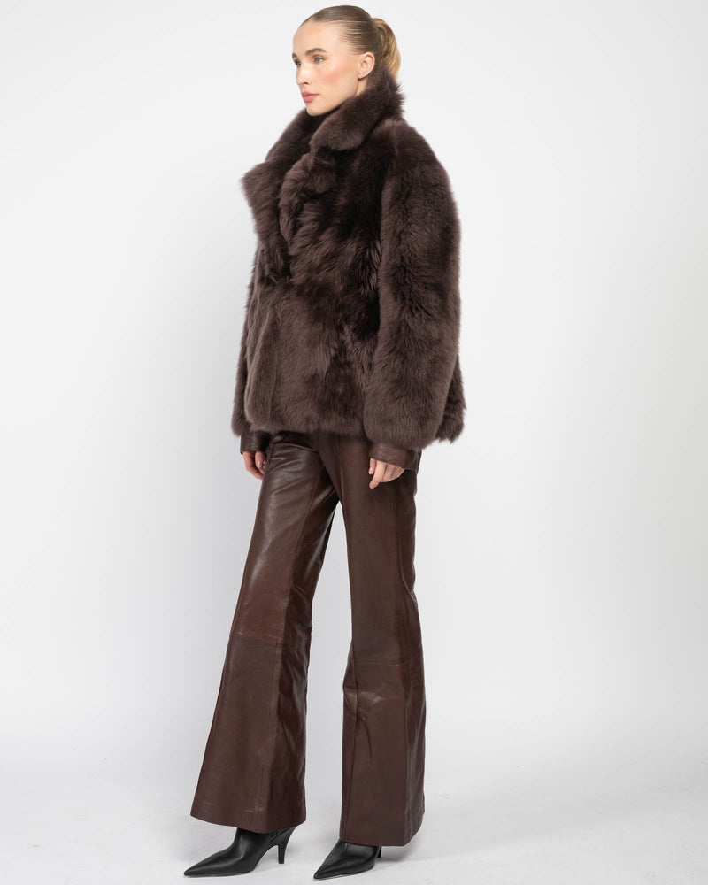 Shearling With Leather Coat