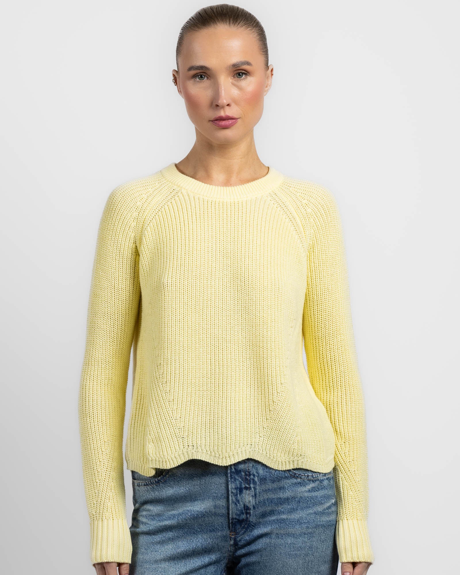 Scallop Edge Shaker Sweater