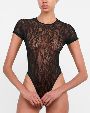 Lace Cap Sleeve Bodysuit