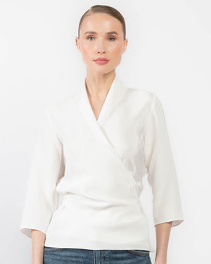 3/4 Sleeve Wrap Top