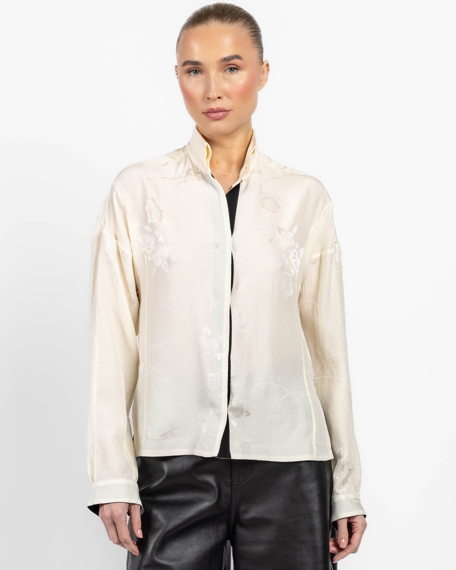 Chemise kimono en soie