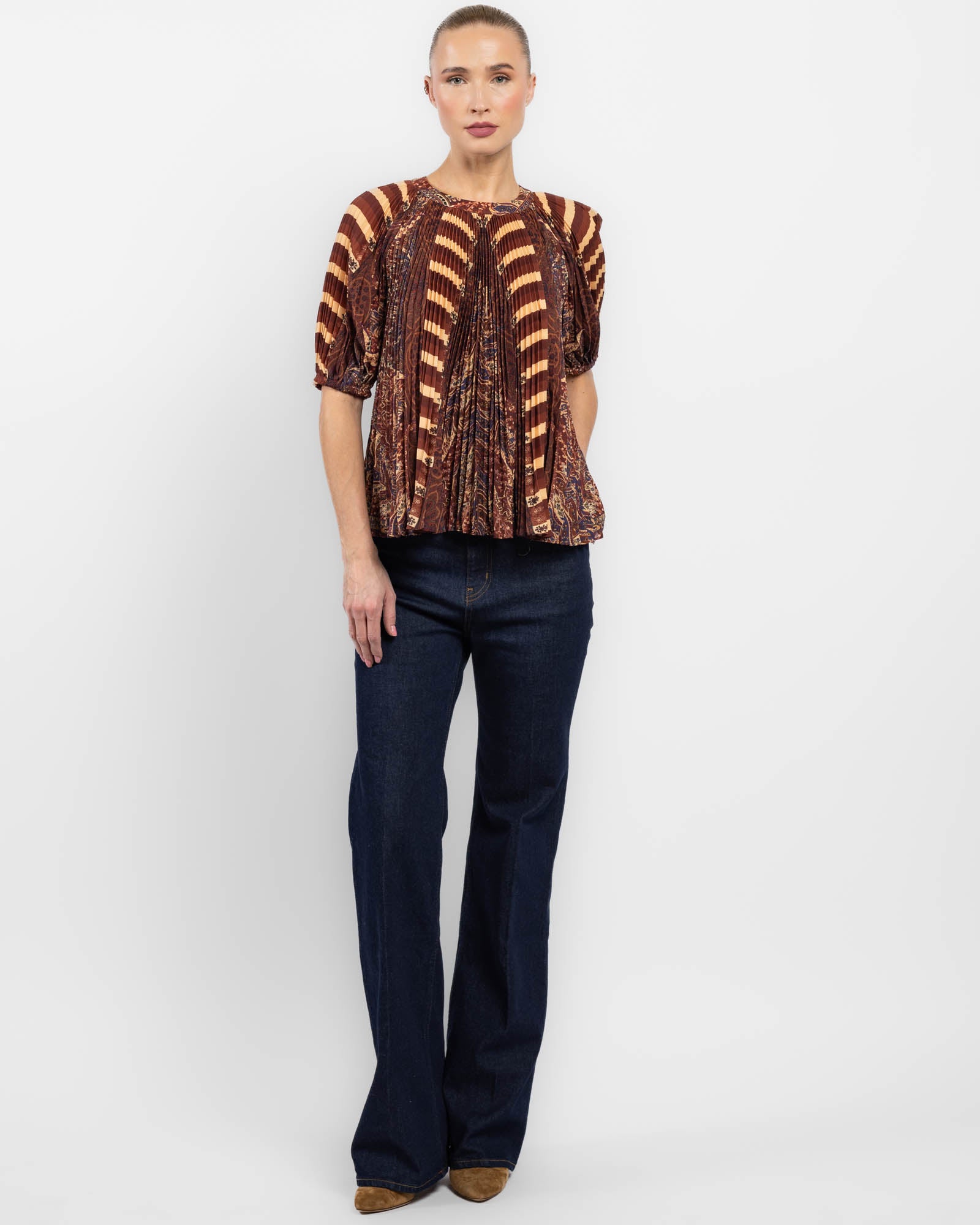 Dafne Pleat Top