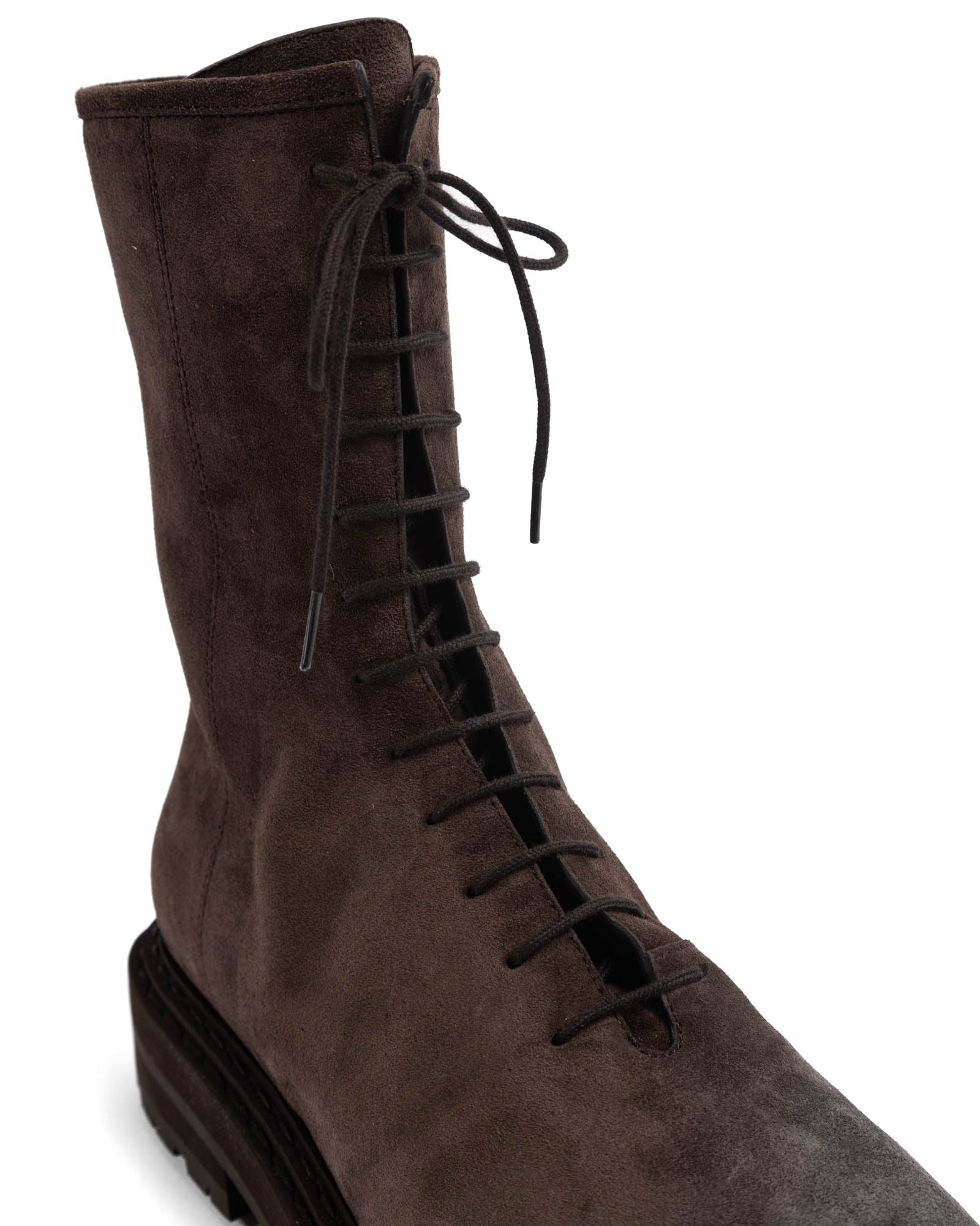 Suede Combat Boot