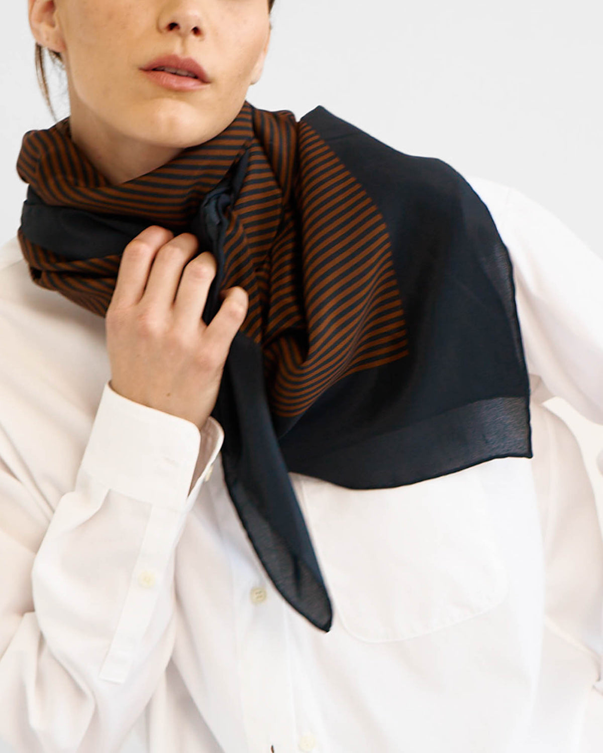 Border Silk Scarf