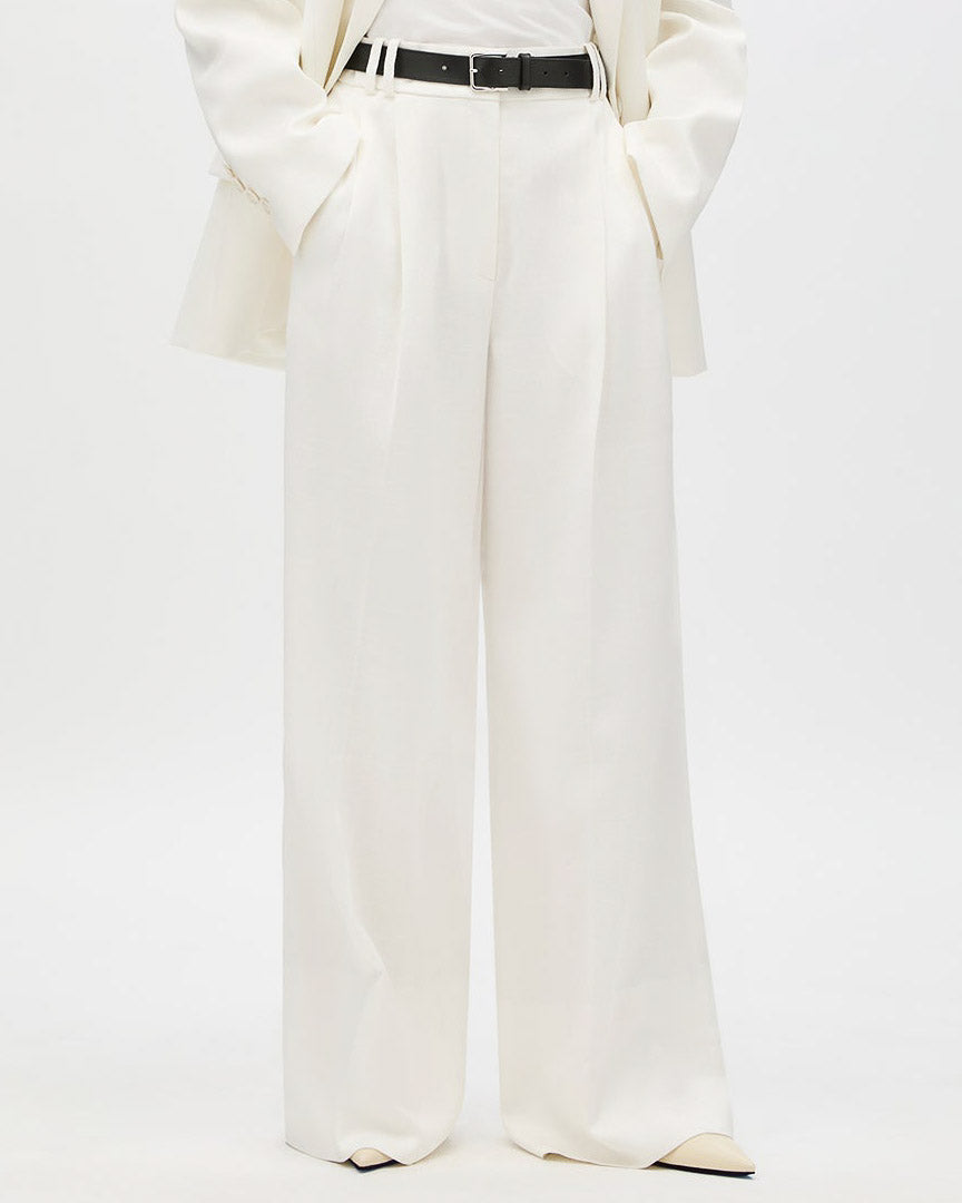 High Waisted Pleated Trouser