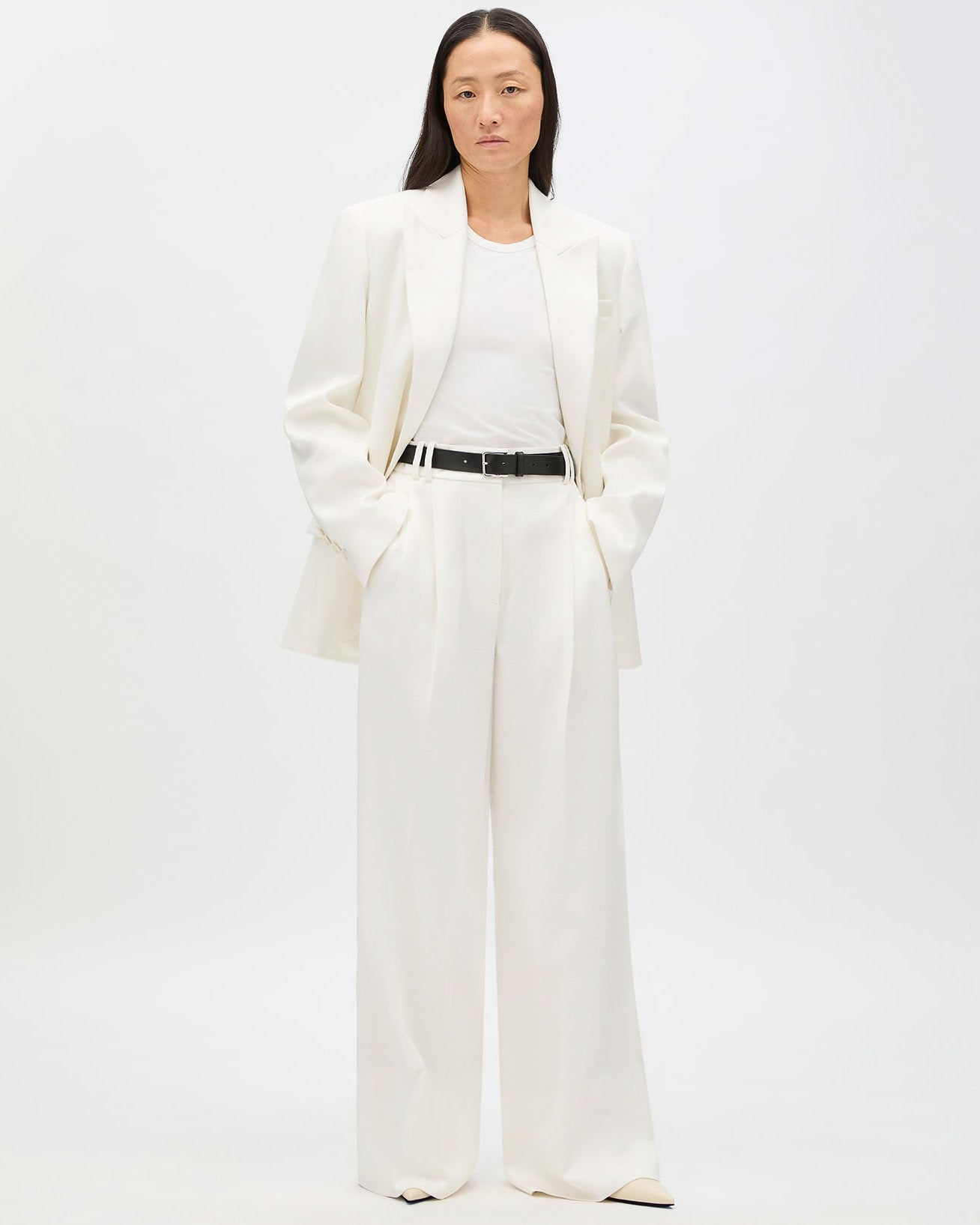 High Waisted Pleated Trouser