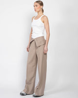 Wide Leg Fold Over Trousers