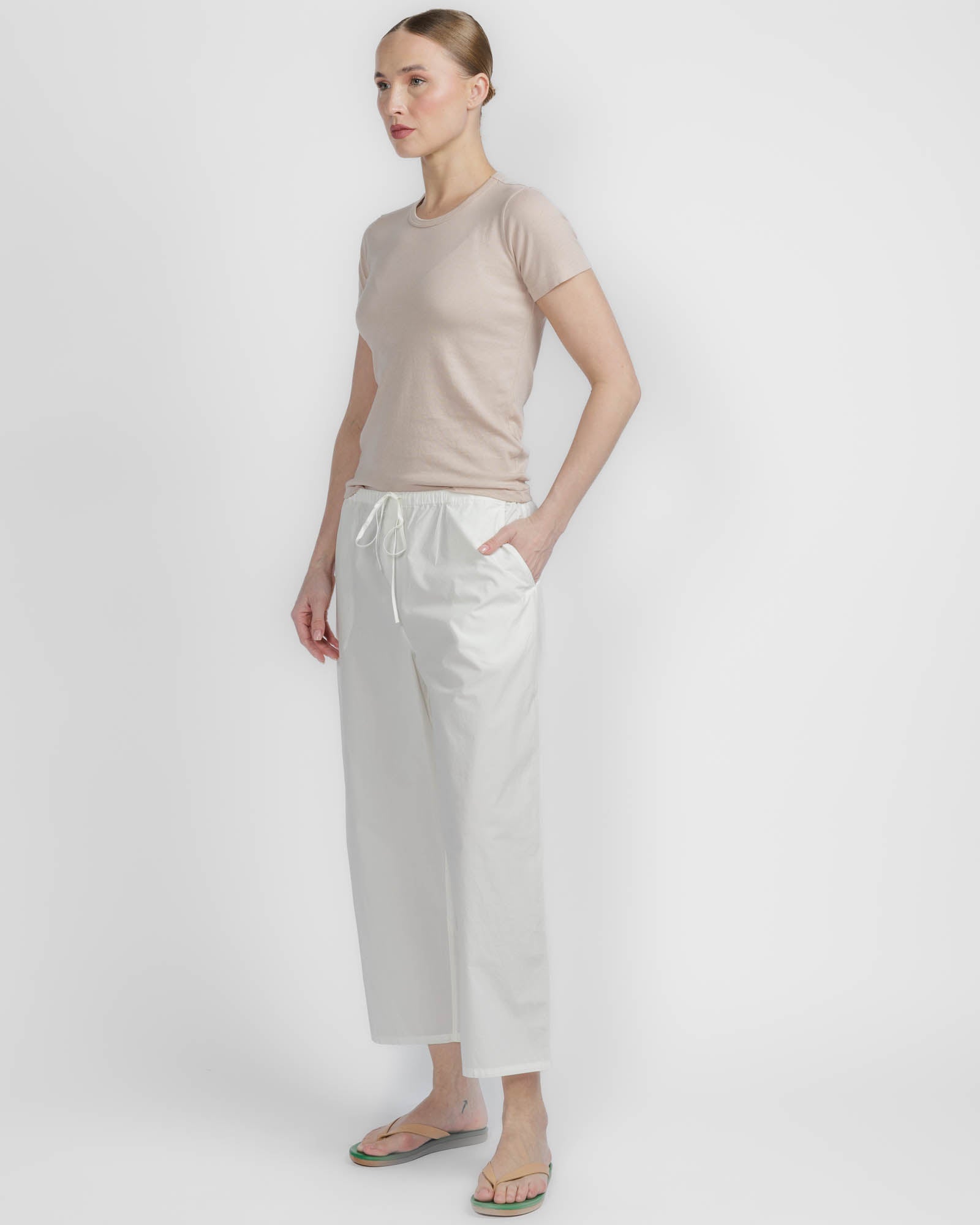 Rib Poplin Pant