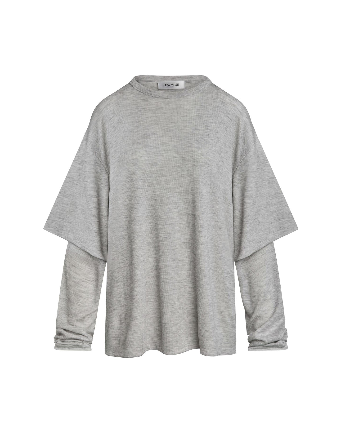 T-shirt côtelé double épaisseur