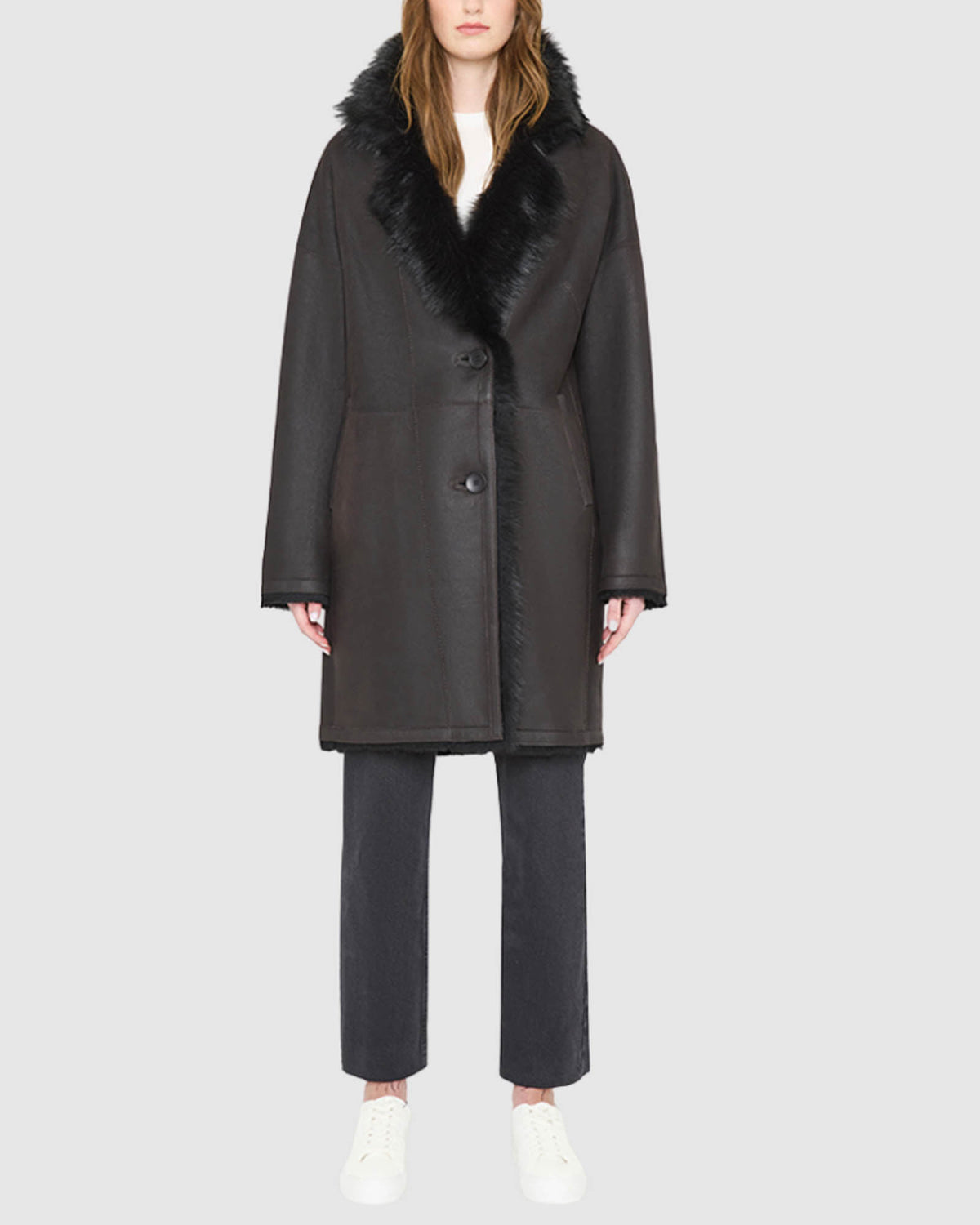 August Reversible Shearling Coat