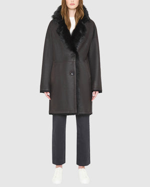 August Reversible Shearling Coat