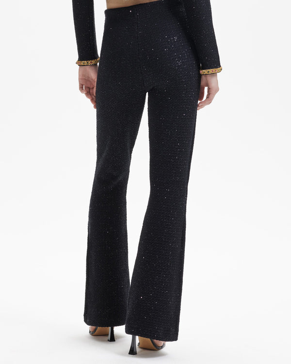 Sequin Embellished Knit Trousers
