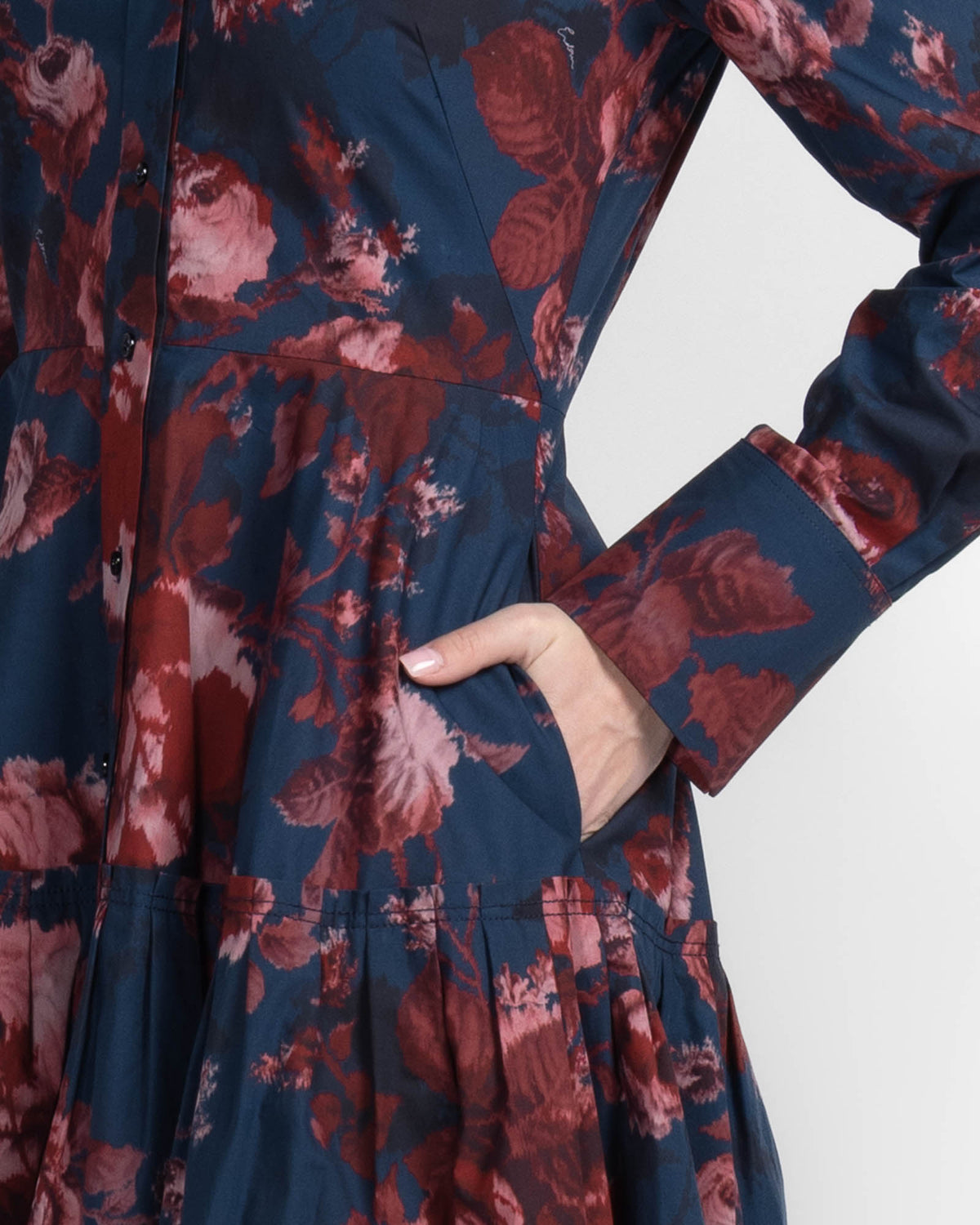 Cotton Long Sleeve Shirt Dress