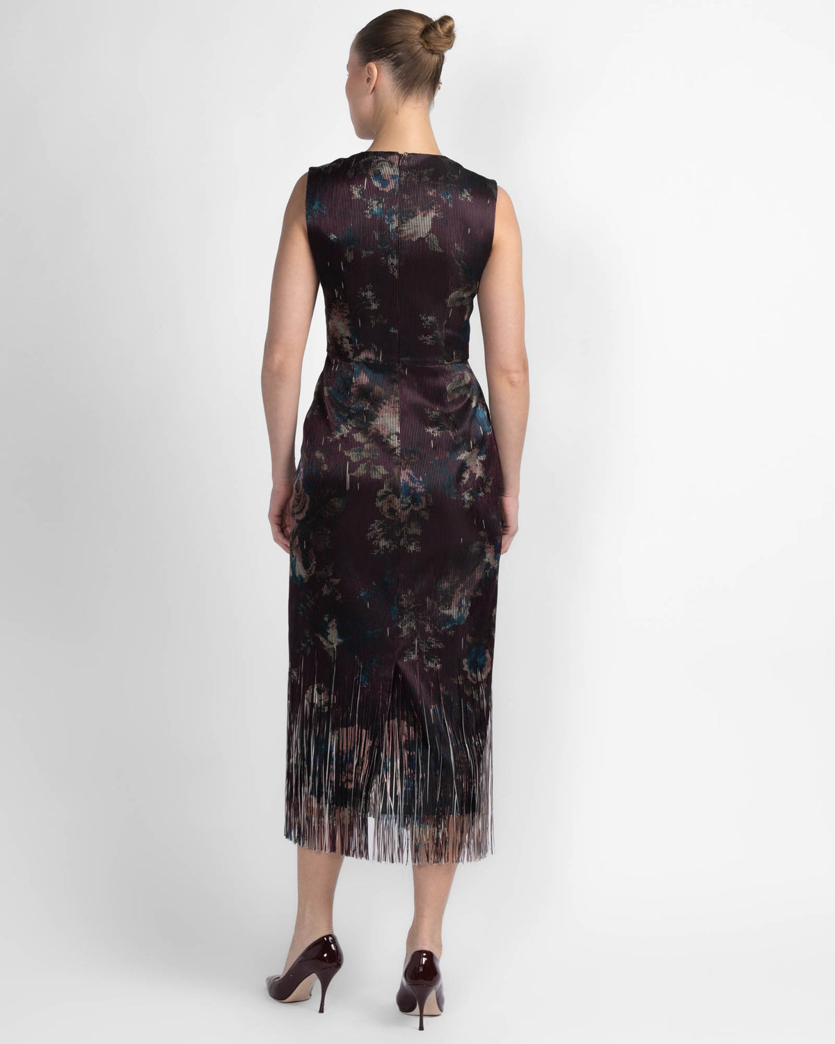 Jacquard Sleeveless Midi Dress