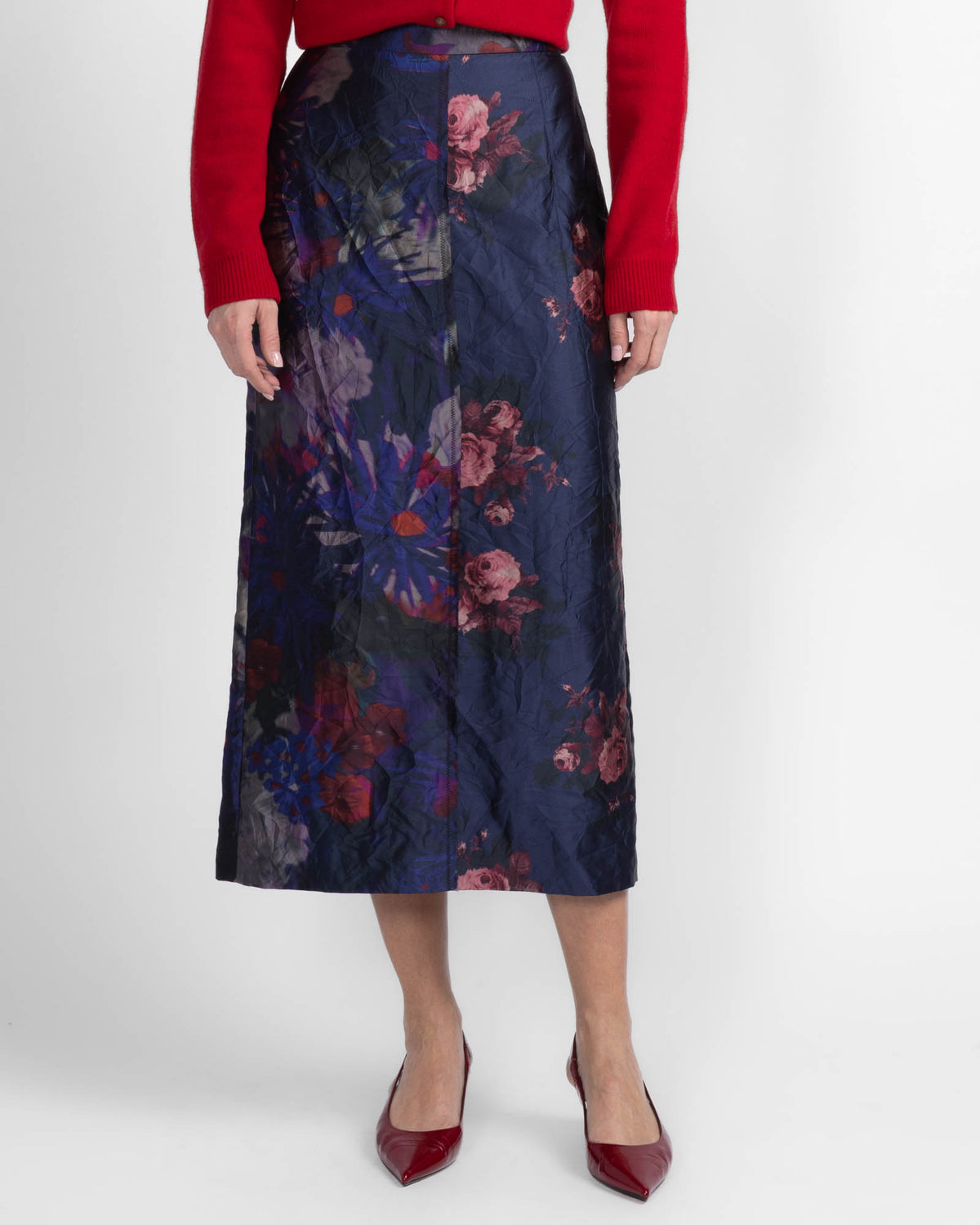 Satin Pencil Skirt