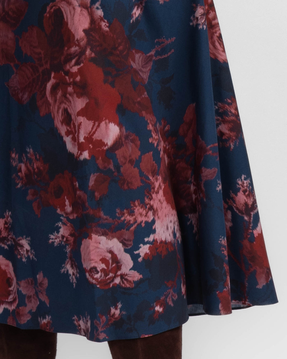 Cotton A-Line Midi Skirt