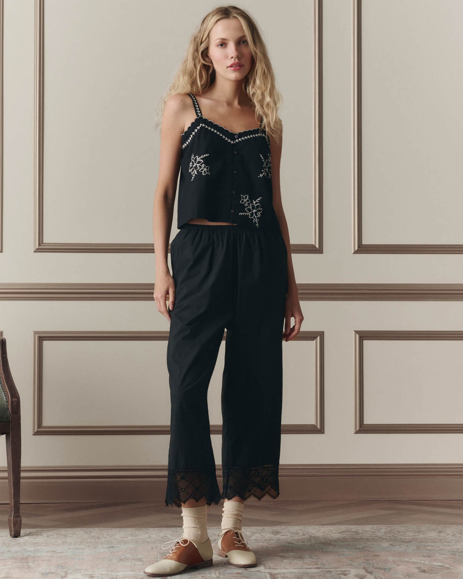 Rosette Crochet Pant