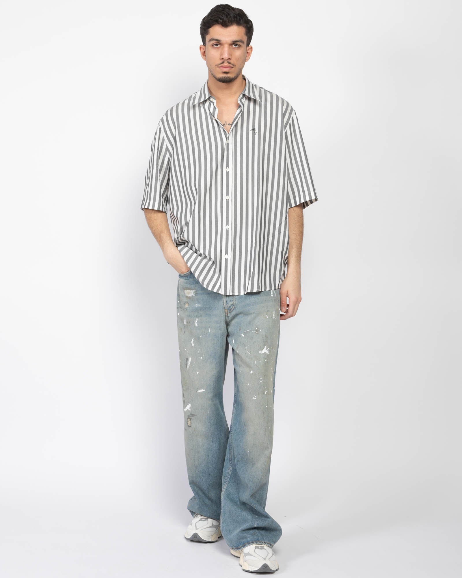 ACNE STUDIOS Stripe Button Shirt