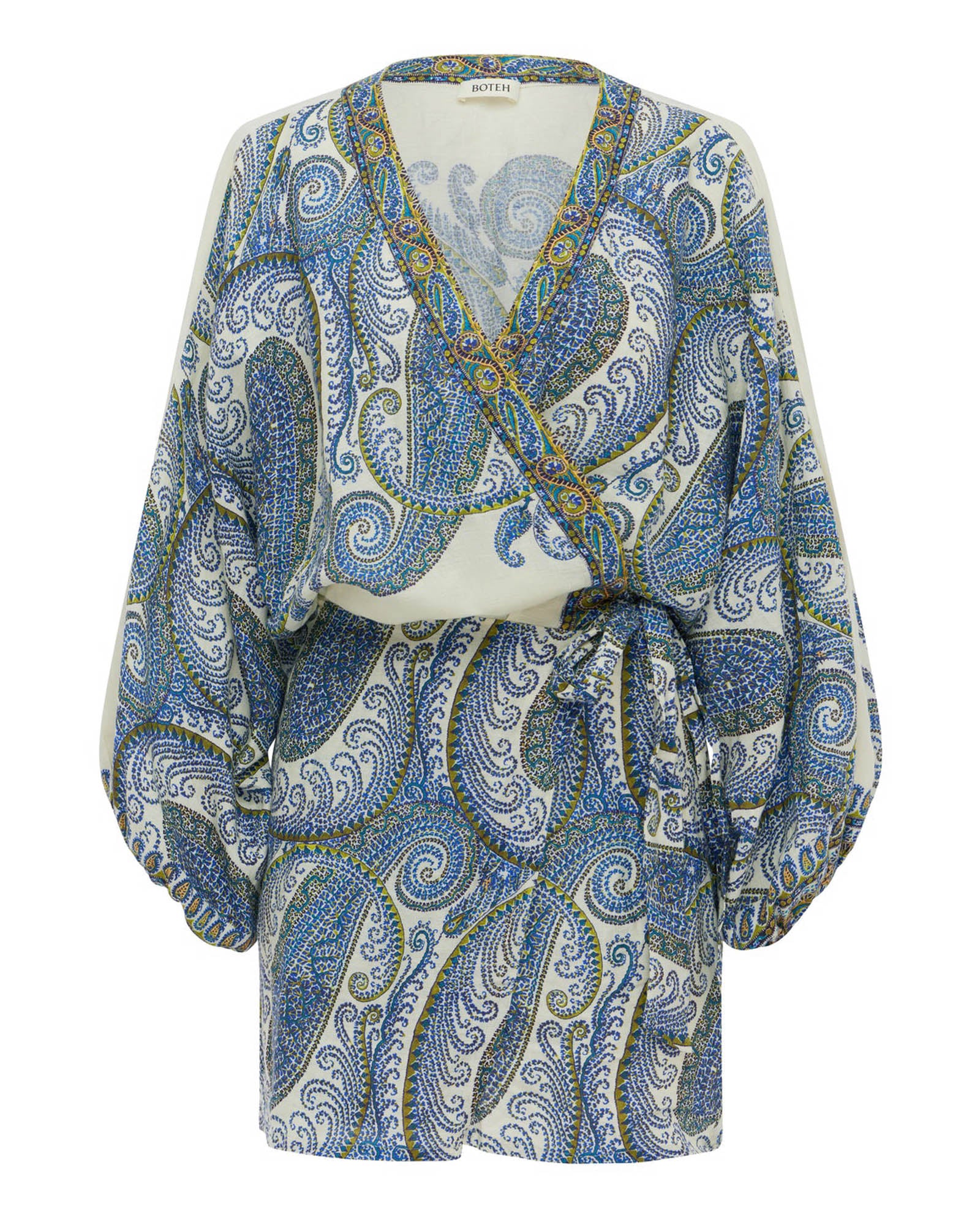 Arcadia Paisley Mini-Robe Dress