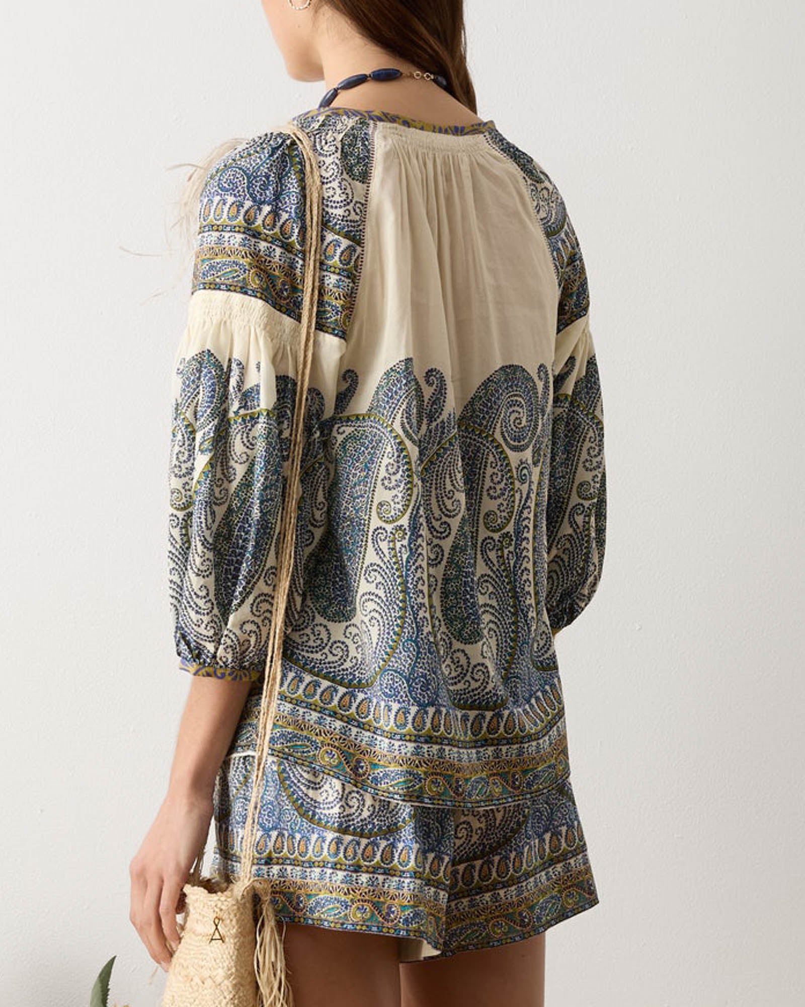 Arcadia Paisley Smock Blouse