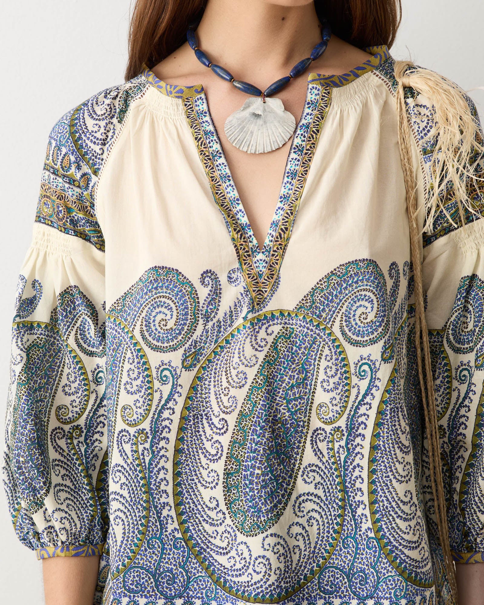 Arcadia Paisley Smock Blouse