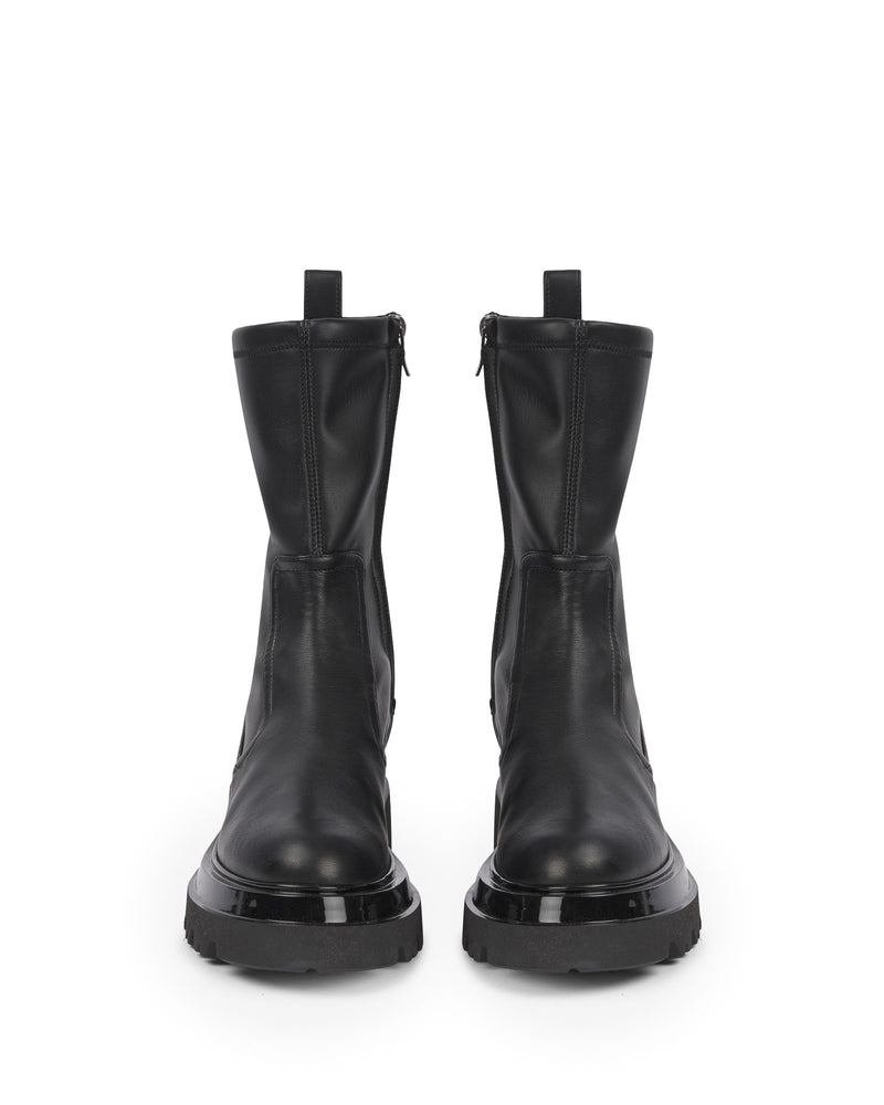 Vegan Leather Stretch Boots