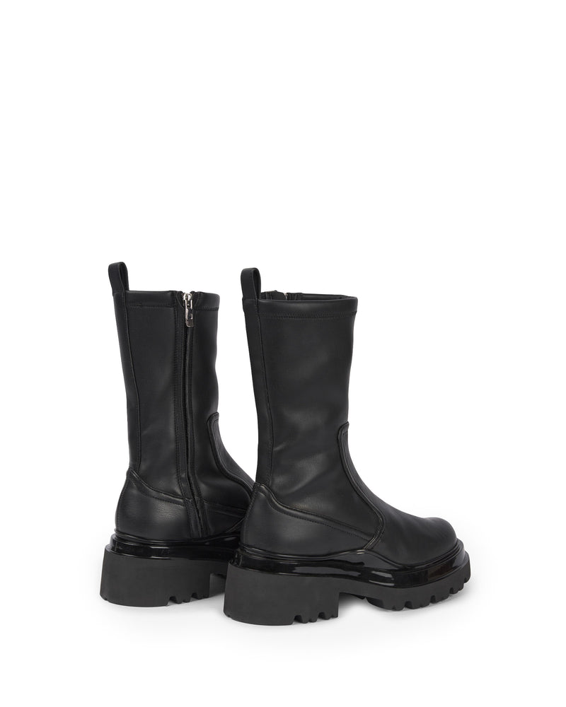 Vegan Leather Stretch Boots