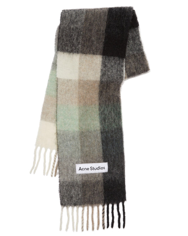Mohair Checked Scarf