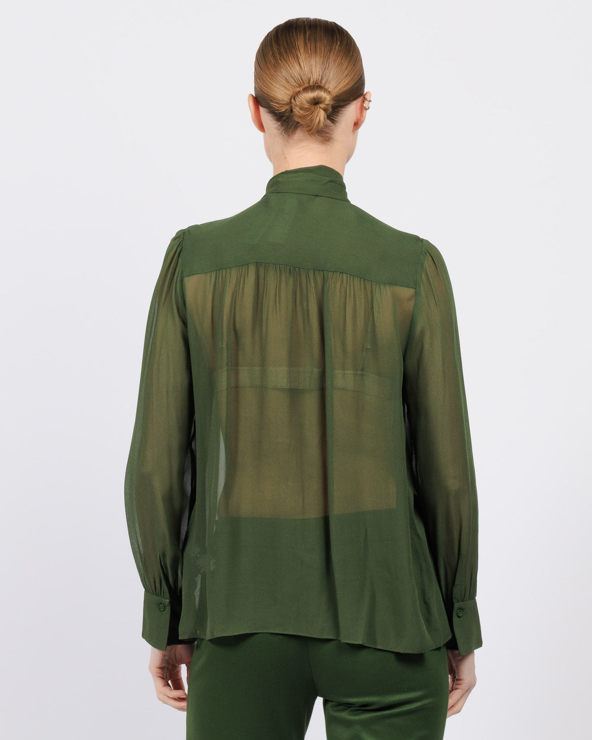 ALICE + OLIVIA Thayer Tie Neck Blouse