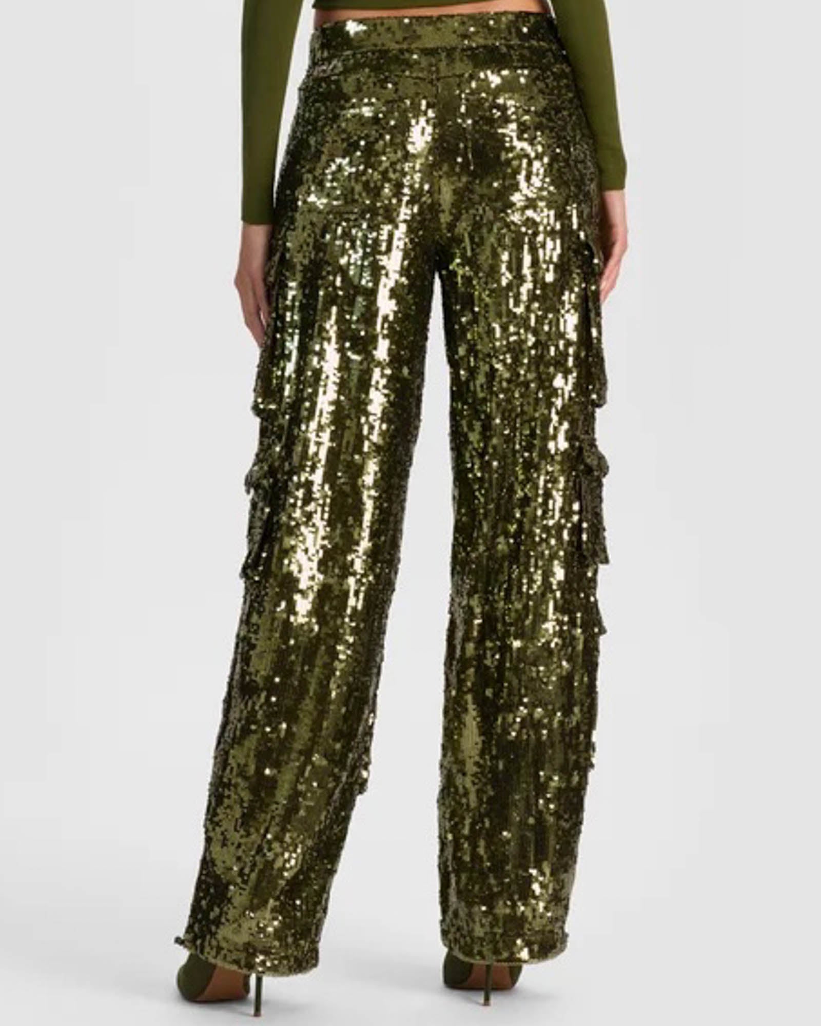 Pantalon cargo à sequins Olympia