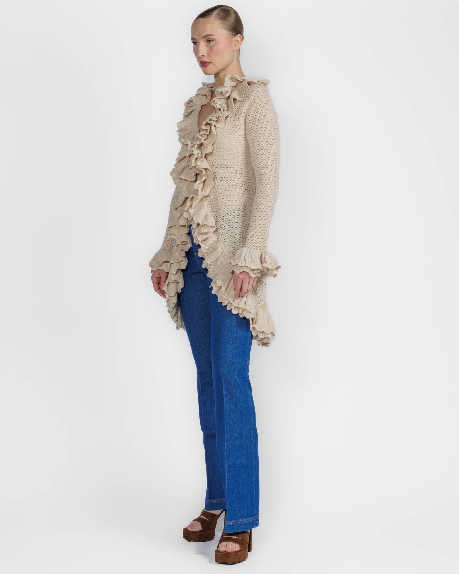 Yara Ruffle Cardigan