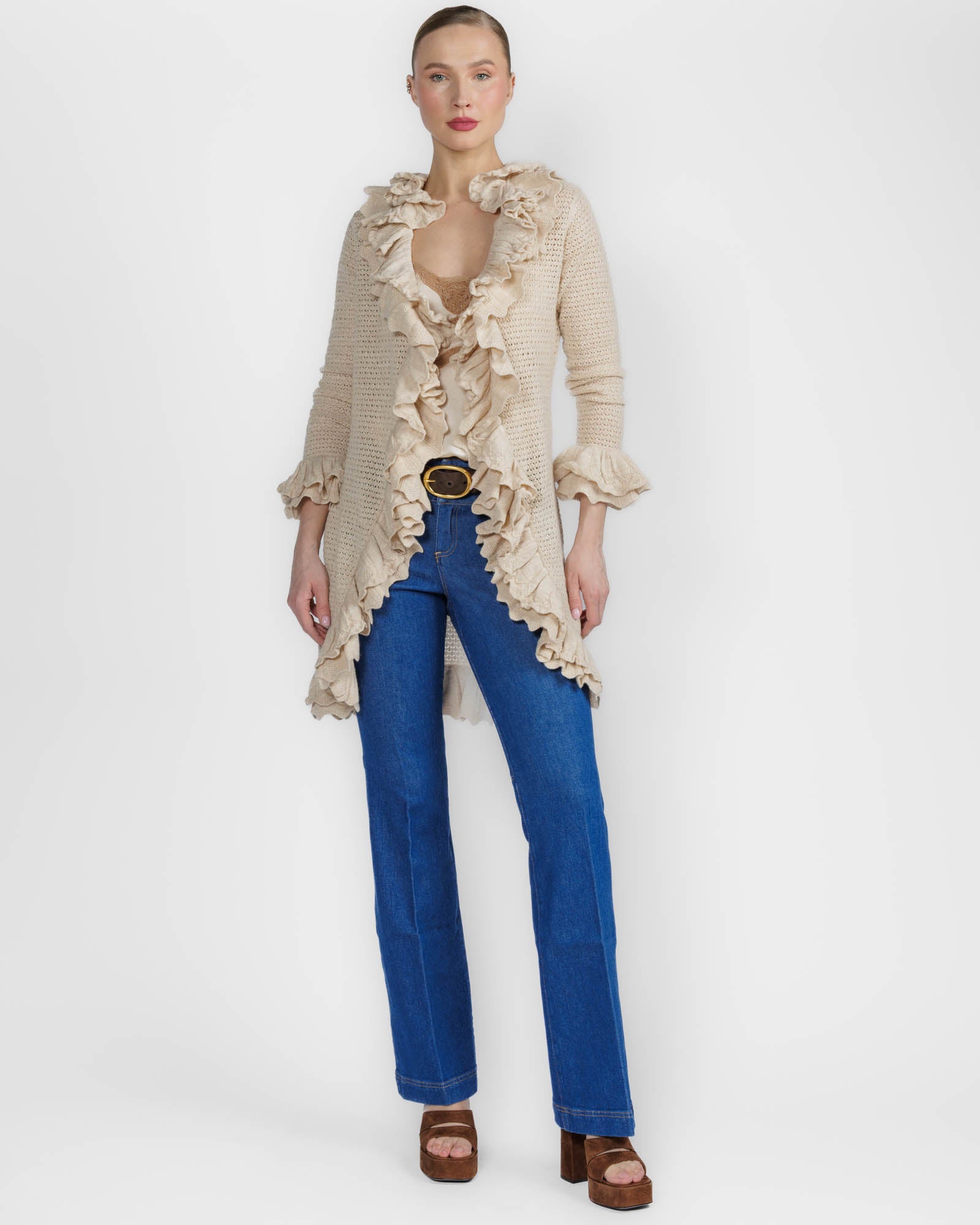 Yara Ruffle Cardigan