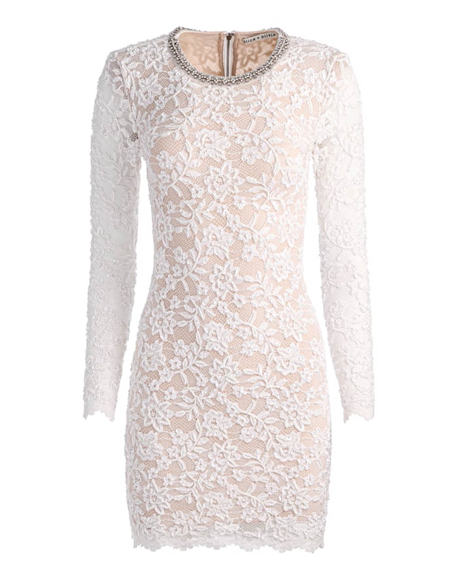 Inka Embellished Lace Dress
