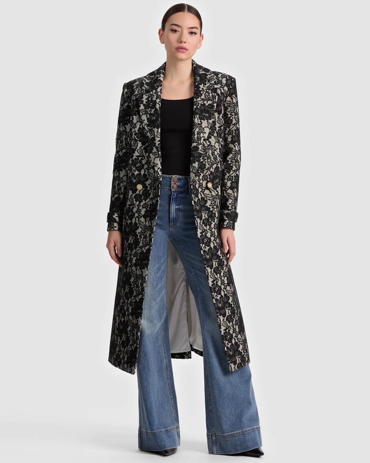 ALICE + OLIVIA Jimmy Lapel Coat