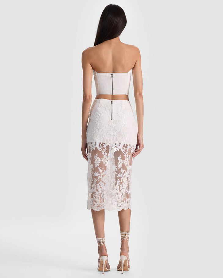 Ceresi Embellished Lace Bandeau Top