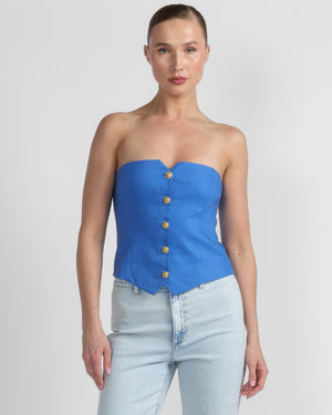 Kelcey Button Vest Top