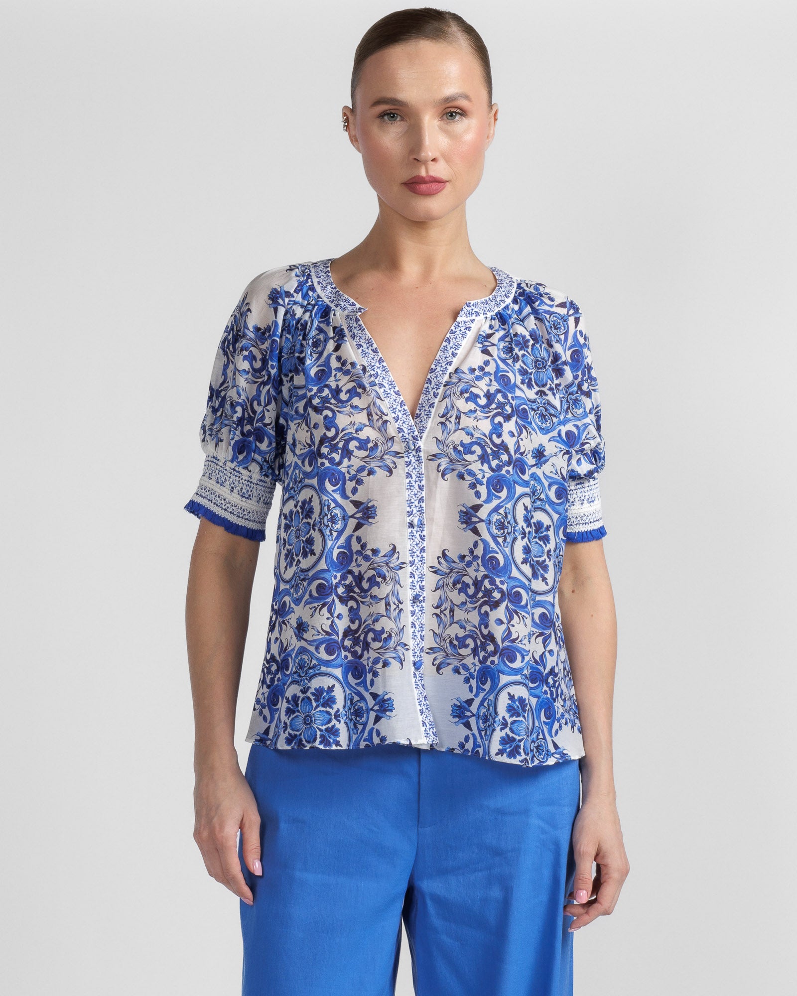 Thalia Puff Sleeve Blouse
