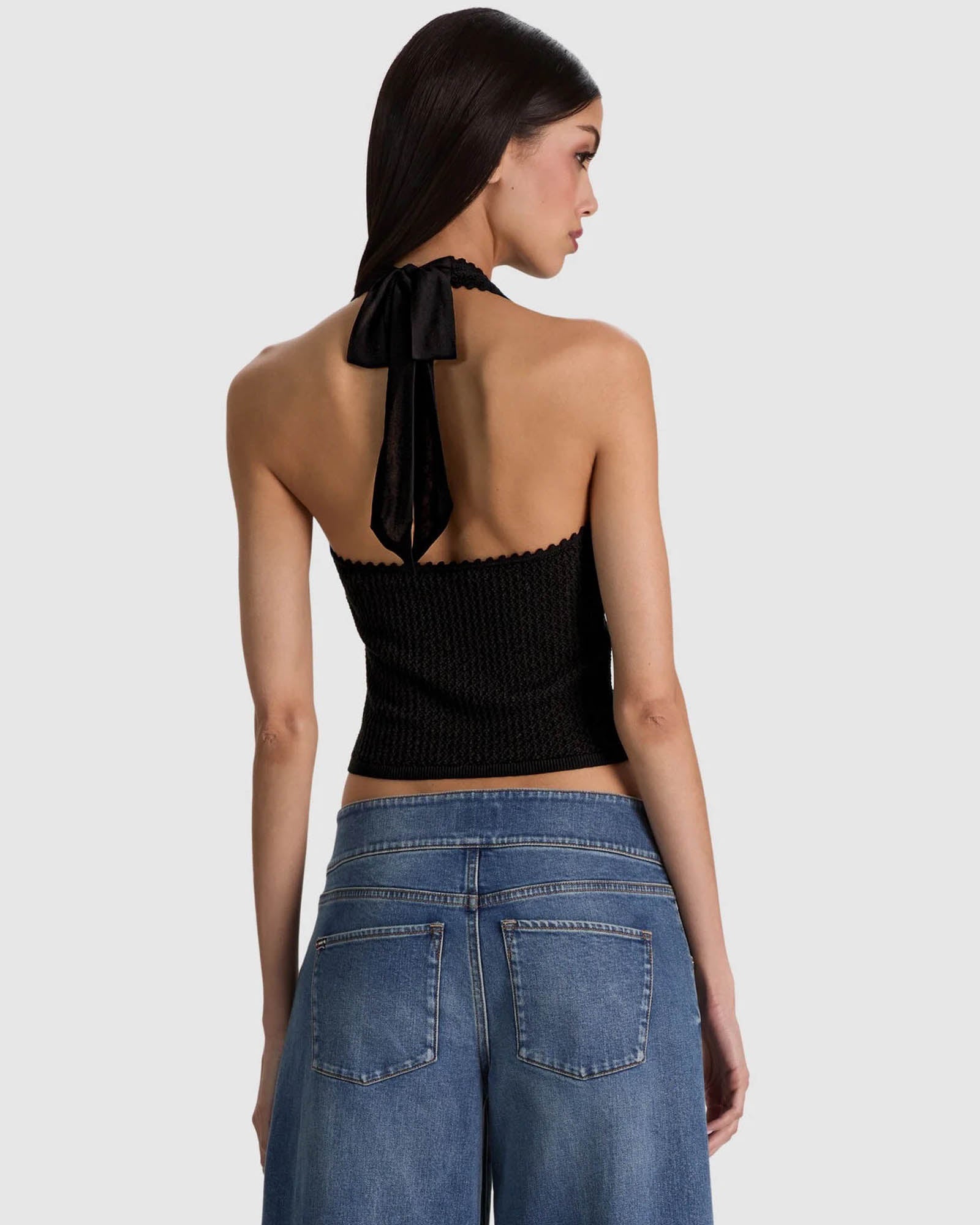 Pearl Tie Halter Top