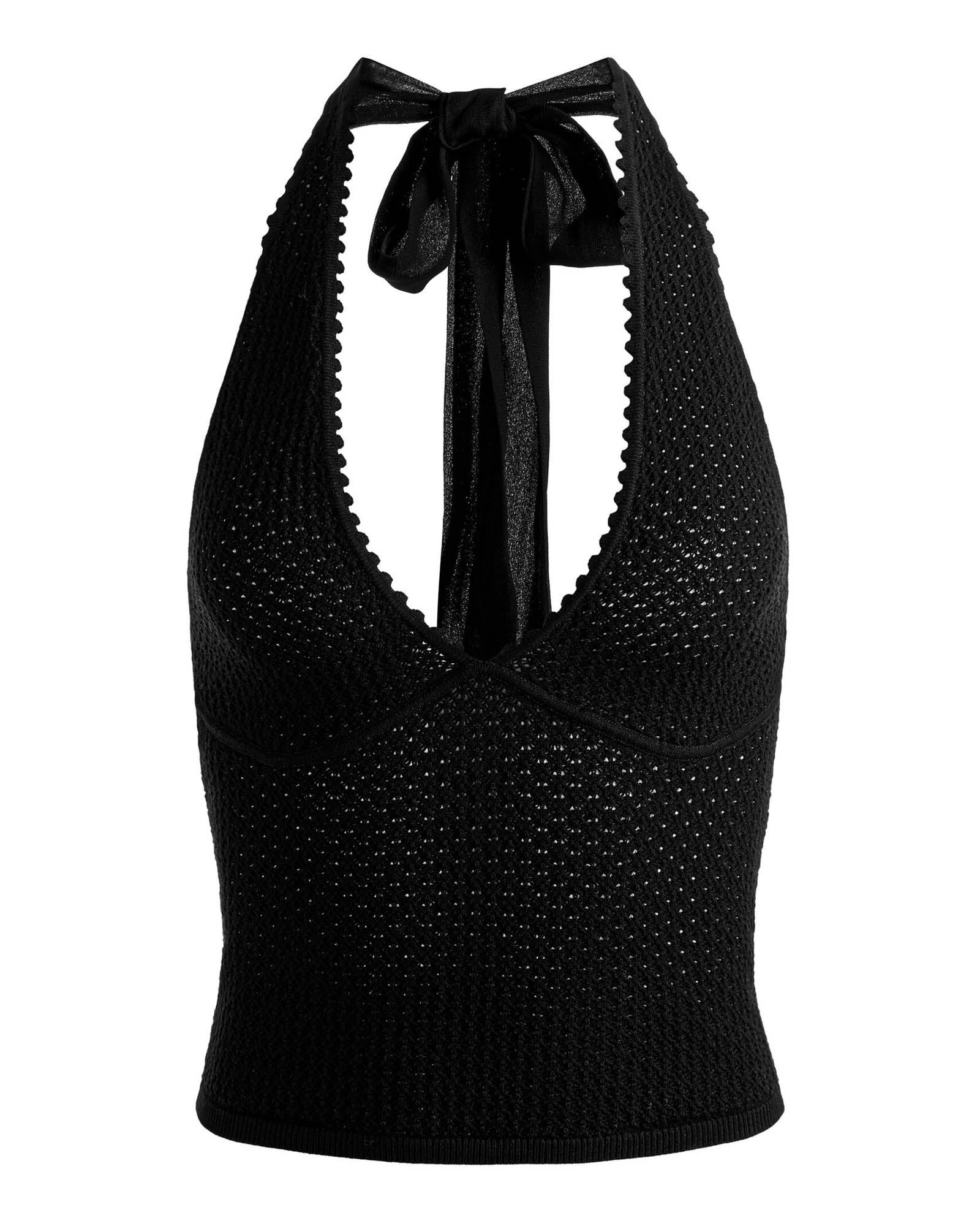 Pearl Tie Halter Top