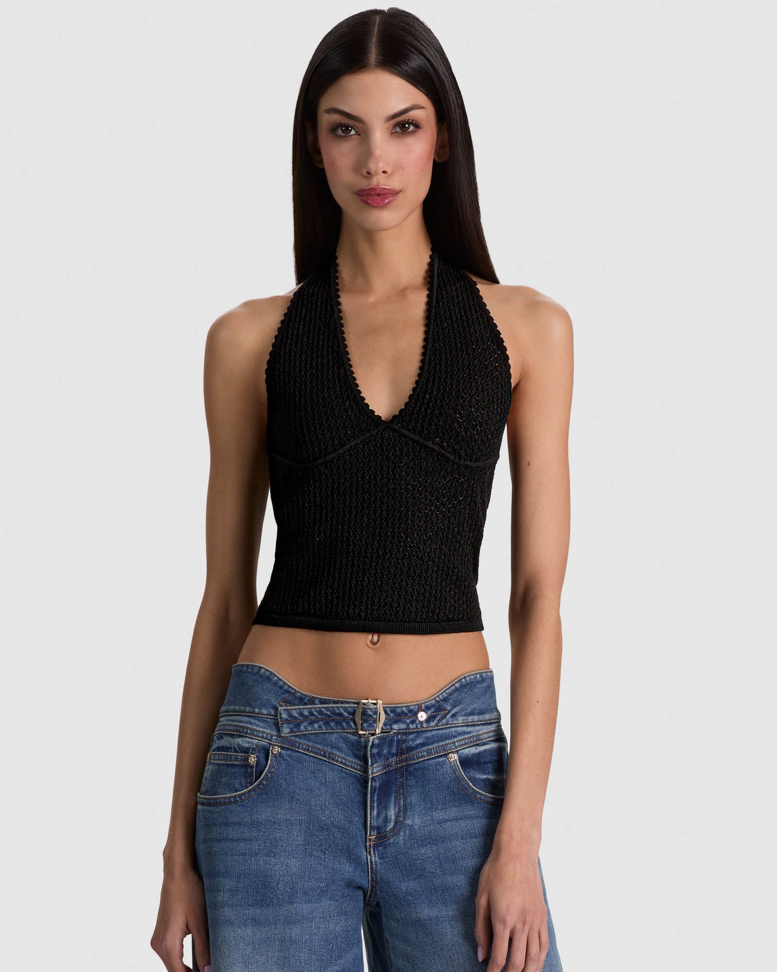 Pearl Tie Halter Top