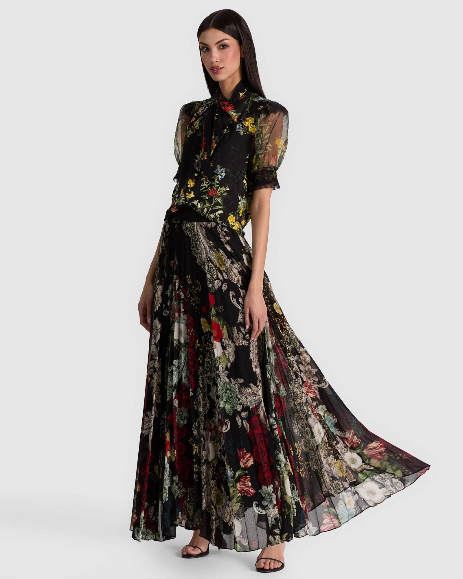 Katz Asymmetric Pleated Skirt