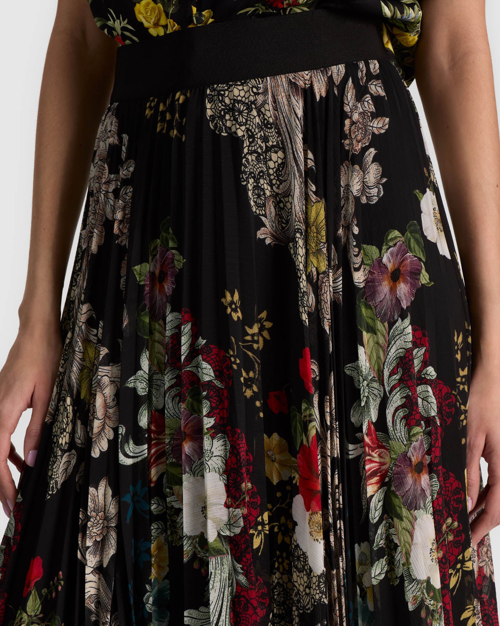 Katz Asymmetric Pleated Skirt