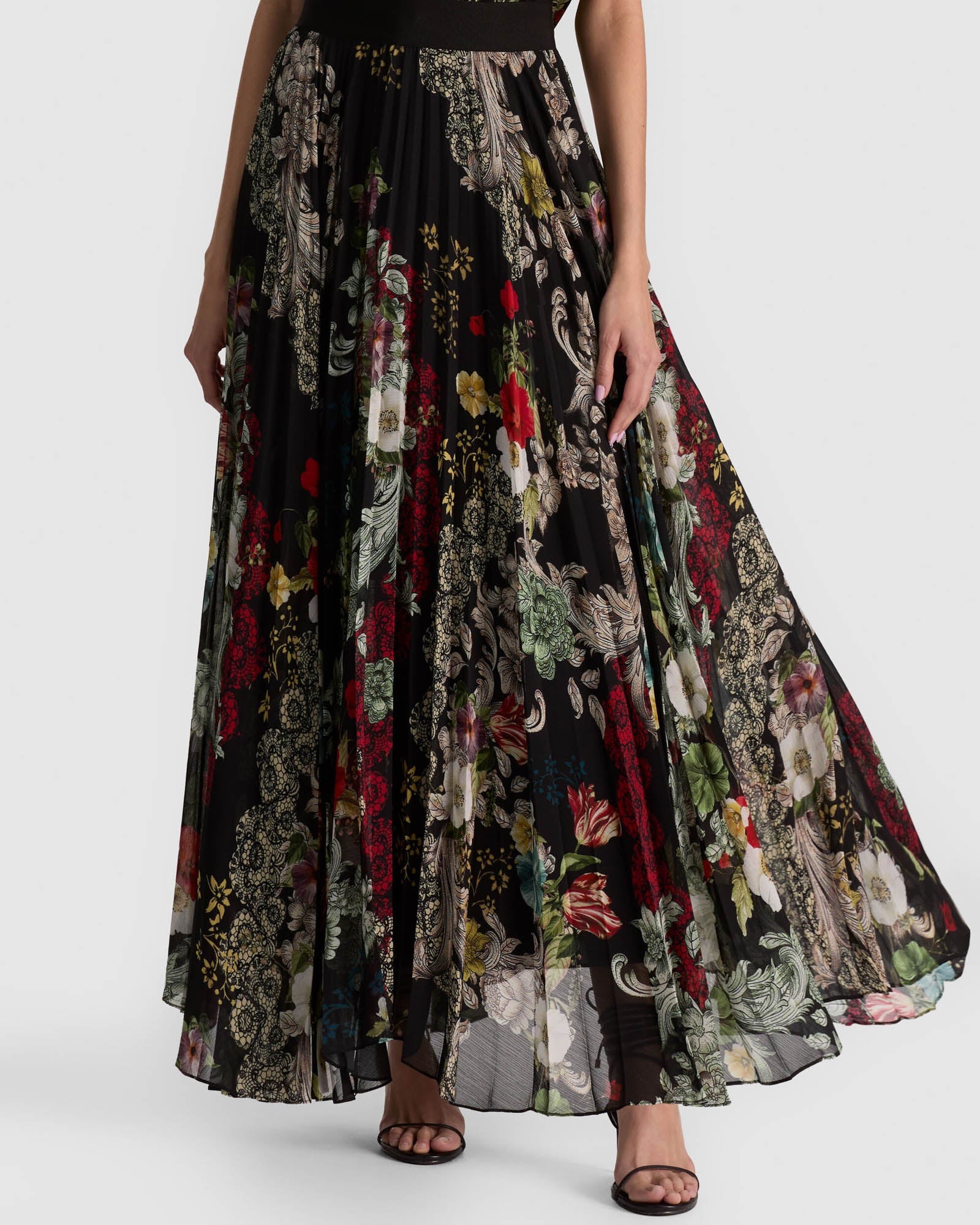 Katz Asymmetric Pleated Skirt