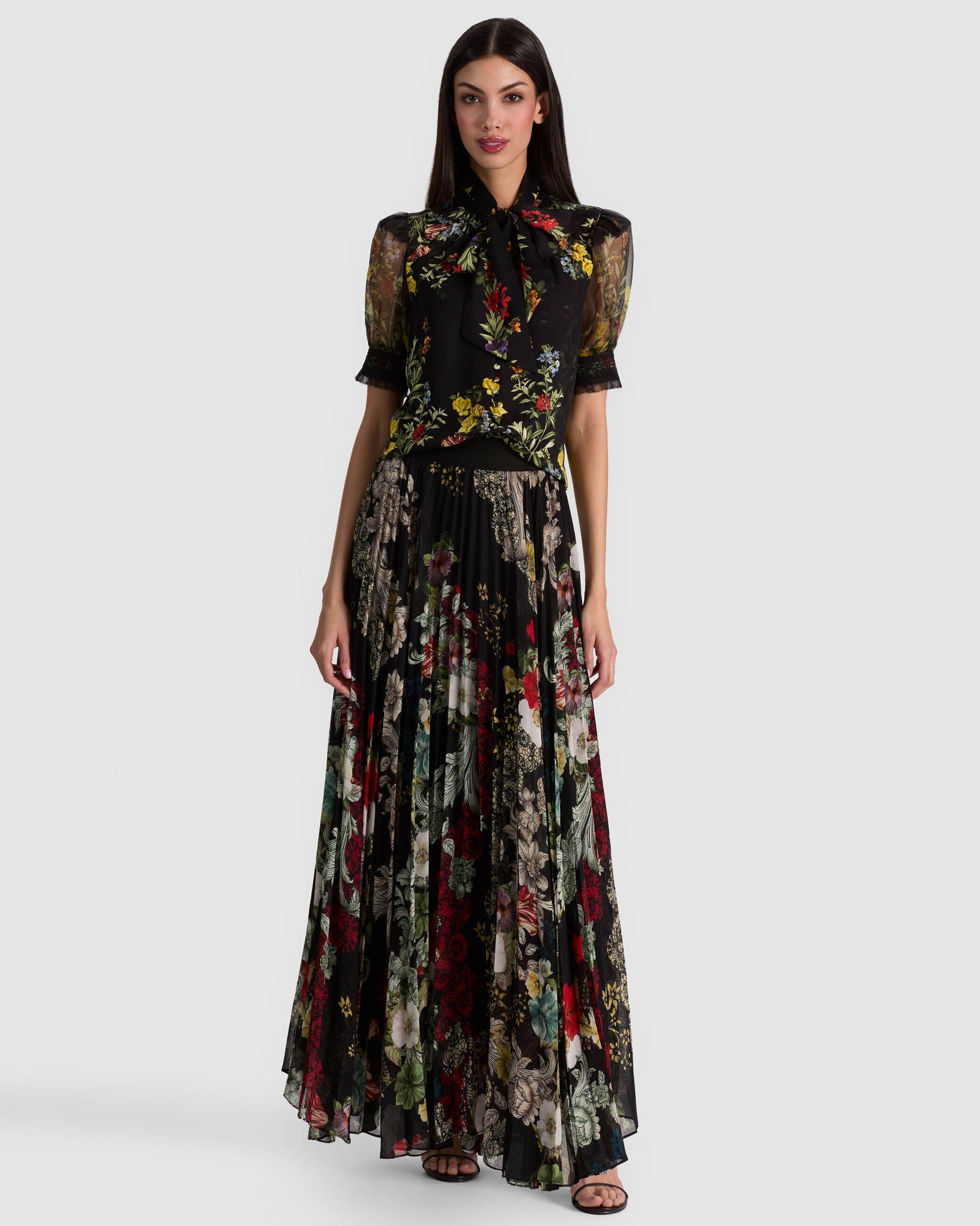 Katz Asymmetric Pleated Skirt