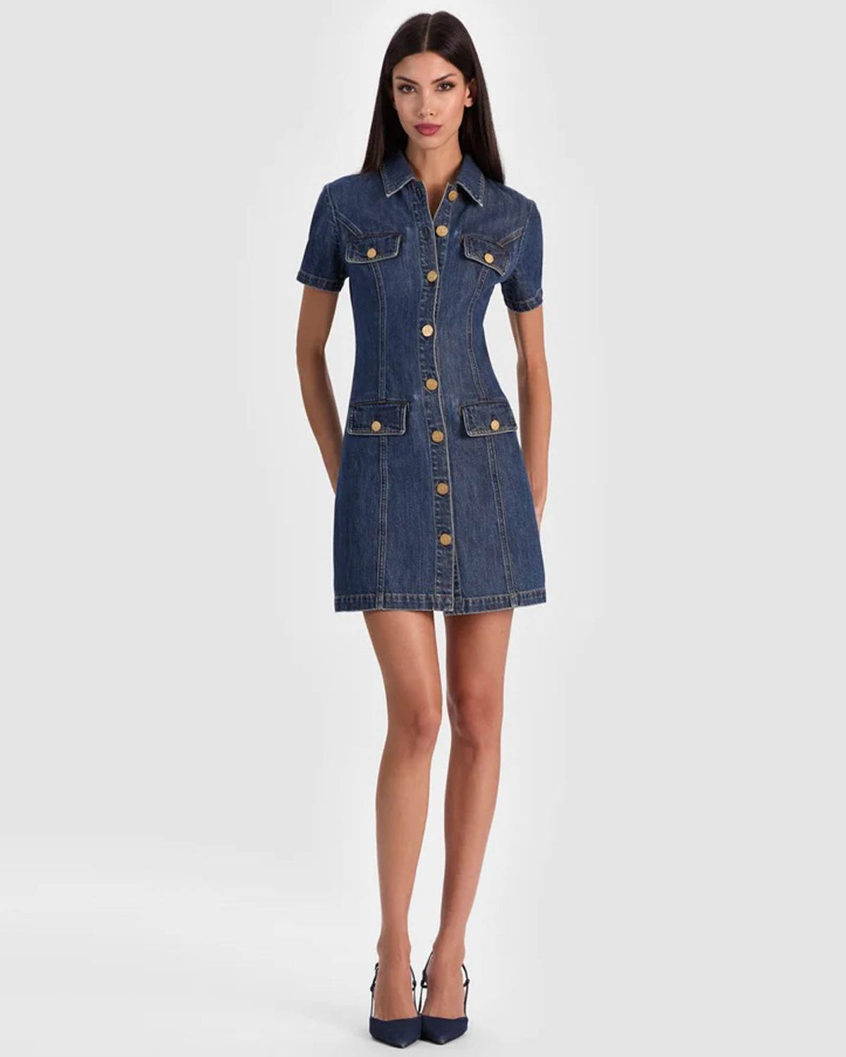 ALICE + OLIVIA Jamie Denim Dress