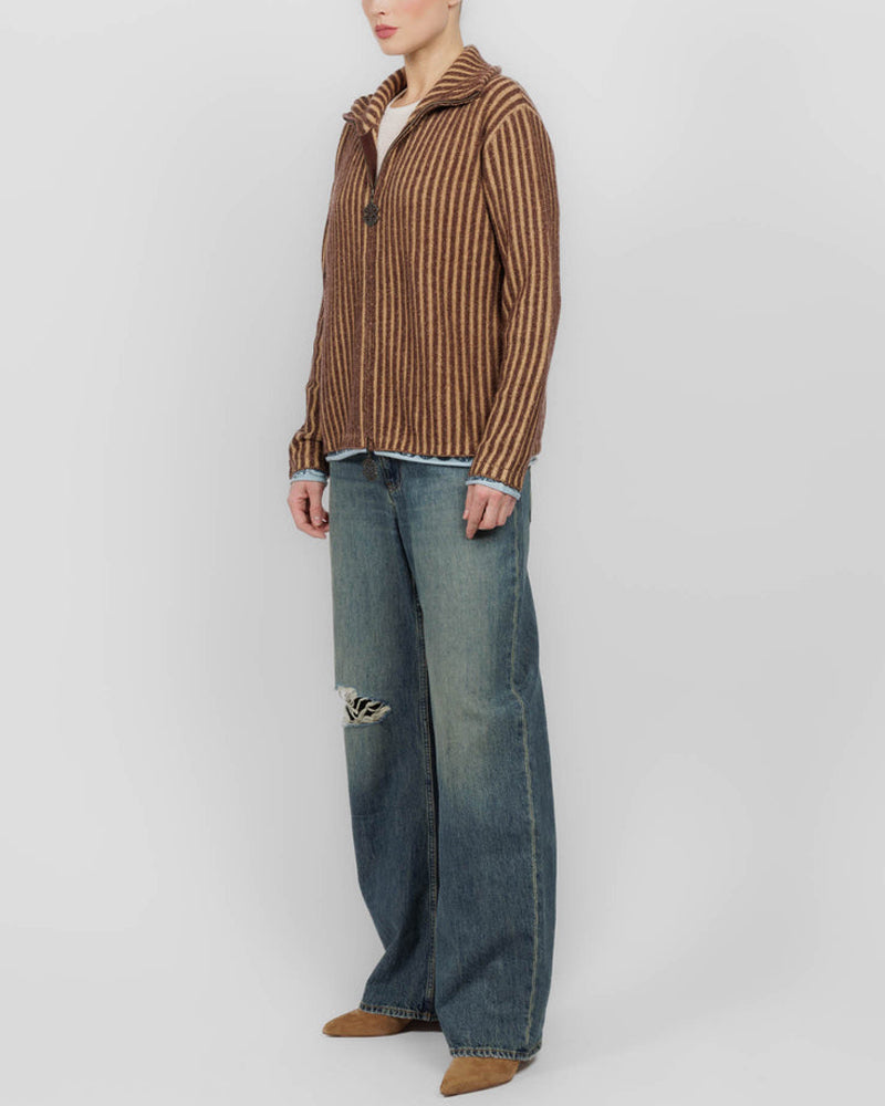 Chestnut Zip Sweater
