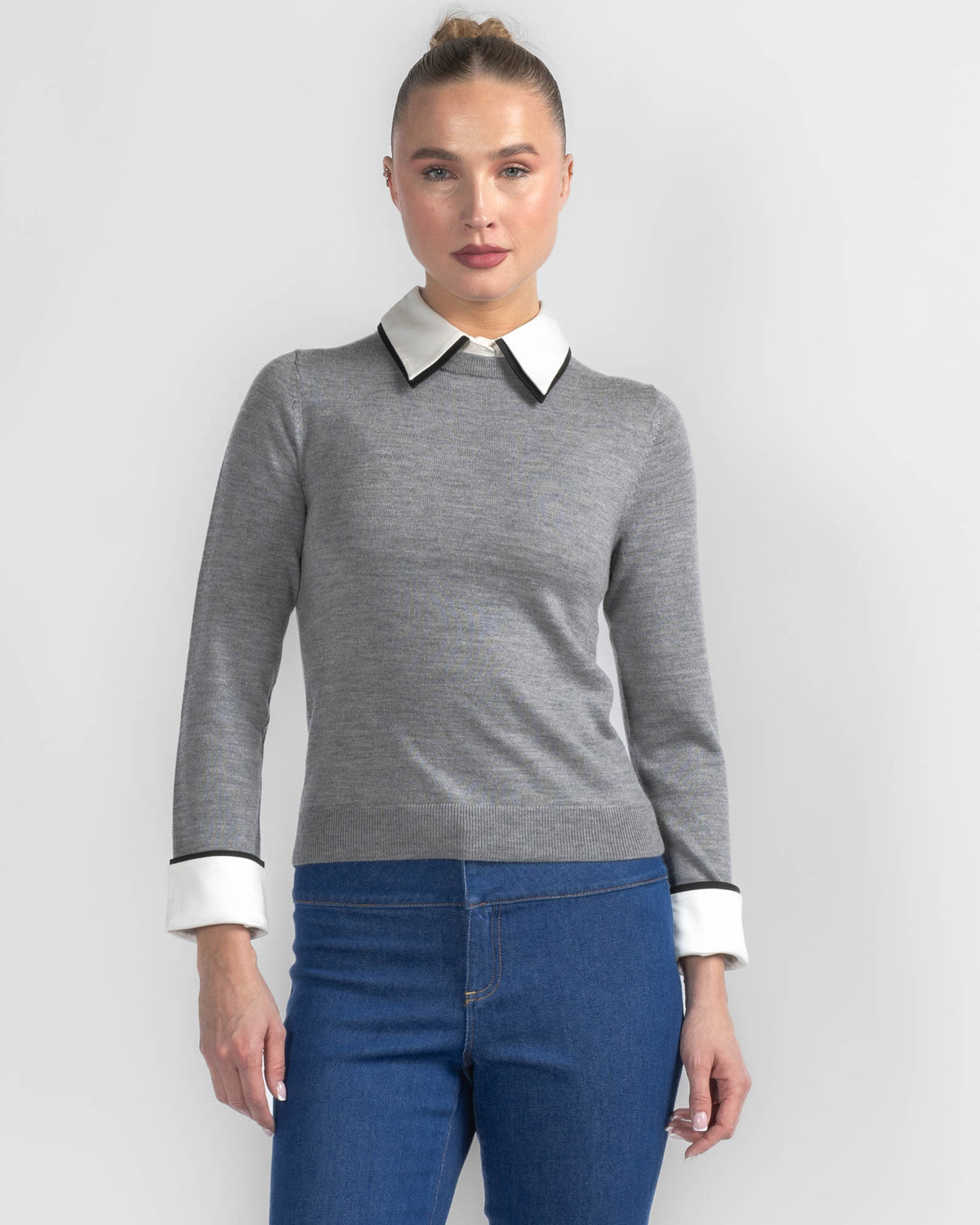 Porla Double Collar Sweater
