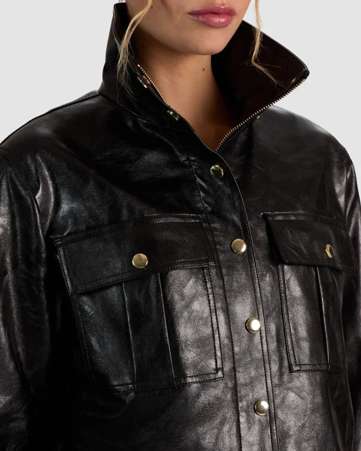 James Vegan Leather Parka