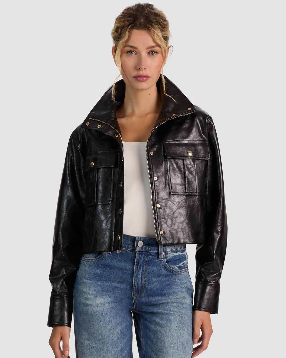 James Vegan Leather Parka