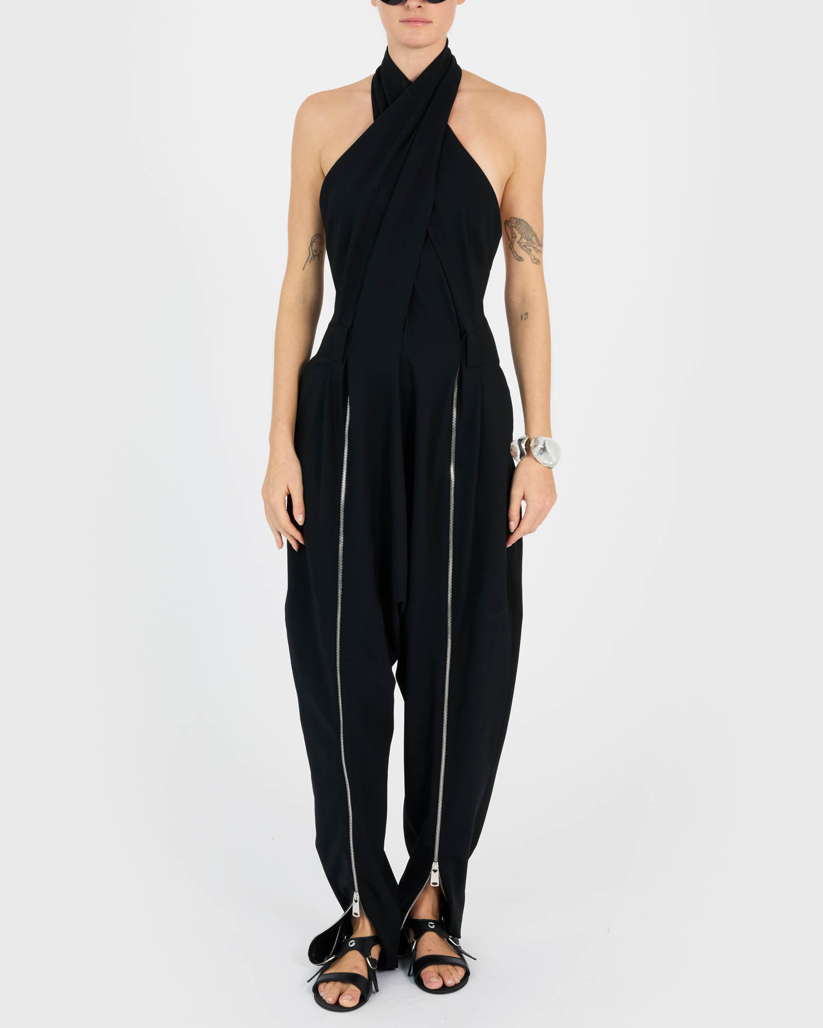 Double Zipped Sarouel Jumpsuit